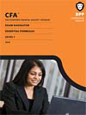 cover image of CFA Navigator - Level 1 Essential Formulas
